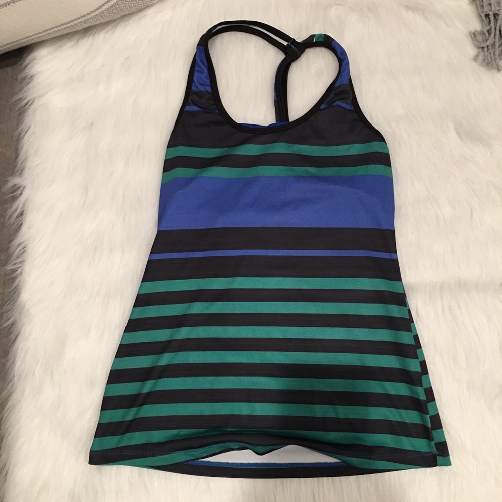Ryka Green Stripped Patterned One Piece Swimsuit